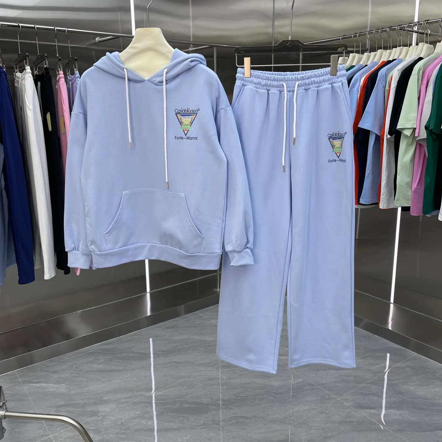 CASABLANCA + Factory ：Black White Blue Pink Royal Blue Sizes：S M L XL XXL